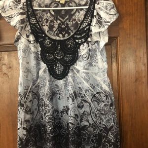 Medium top. great with capris or skorts..